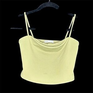 *3 for $20* Bershka Trendy Olive Green Fairycore Crop Top - Size Medium